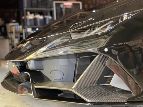 2019-2023 Lamborghini Huracan EVO & Spyder NVT Style Front Lip 5 PCS Dry Carbon Fiber