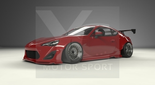 2012-2016 GT86 FT86 ZN6 FRS BRZ ZC6 GRD PD RB V1 Style Wide Body Kit incl. Front Lip, Fender Flare, Side Skirts, Rear Lip & Wing