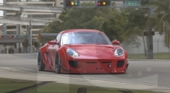 2005-2008 Porsche Cayman 987.1 PD RB V1 Style Wide Body Kit including Front & Rear Bumper, Canard Kit, Fender Flare Kit,  GT Wing