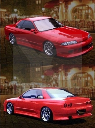 1989-1994 Nissan Skyline R32 2D 4D GTS VTX Style Body Kit including Front Bumper , Side Skirt , Rear Bumper Cover