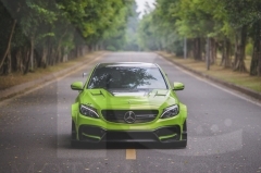 2015-2016 Mercedes Benz W205 C63 Sedan iMP Performance Body Kit including Hood Front Bumper Side Skirt Undeboard Fender Flare Rear Diffuser GT Wing