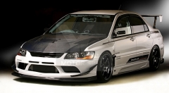 2004-2007 Mitsubishi Lancer Evolution 8-9 VS 09' Ver Style Body Kit including Front Bumper w/ Lip & Diffuser , Canard , Oil Cooler Guide , Side Skirt