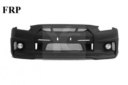 2008-2015 Nissan R35 GTR CBA DBA WA Sports Line Black BE Style Front Bumper with Fog Light