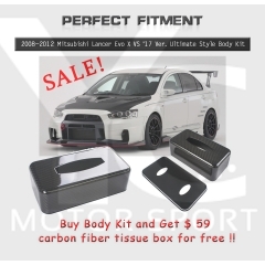 2008-2012 Mitsubishi Lancer Evolution EVO X VS '17 Ver. Ultimate Style Body Kit including Front Bumper w/ Lip, Front Fender, Side Skirts, Rear Bumper