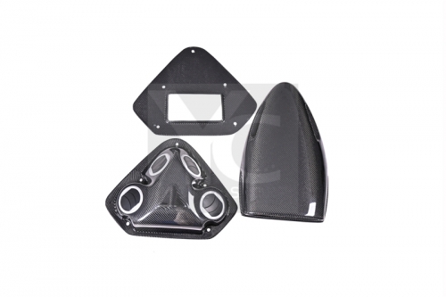 Matte Finish Carbon Fiber Roof Air Intake Scoop Fit For 2001-2007  Mitsubishi Lancer Evolution 7-9 WRC Duct Vents