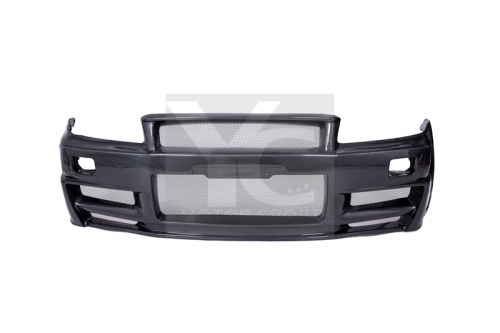 Carbon Fiber CF NI ZT Style Front Bumper Fit For 1999-2002 Nissan Skyline R34 Body Kit