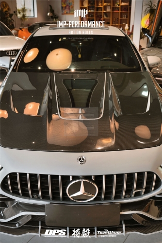 Carbon Fiber CF iMP PERFORMANCE IMP Style Hood Bonnet Engine Cover Fit For  2018-2024 MB AMG X290 GT50 GT53 GT63S 4-Door Coupe Hood with Glass