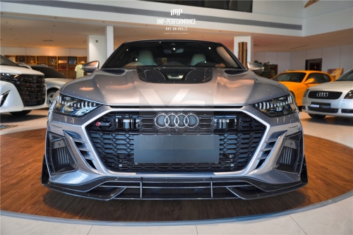 Partial Carbon Fiber PCF iMP PERFORMANCE IMP Style Non Wide Front Bumper w/ Canards Fit For 2019-2024 Audi RS6 Avant & RS7 C8